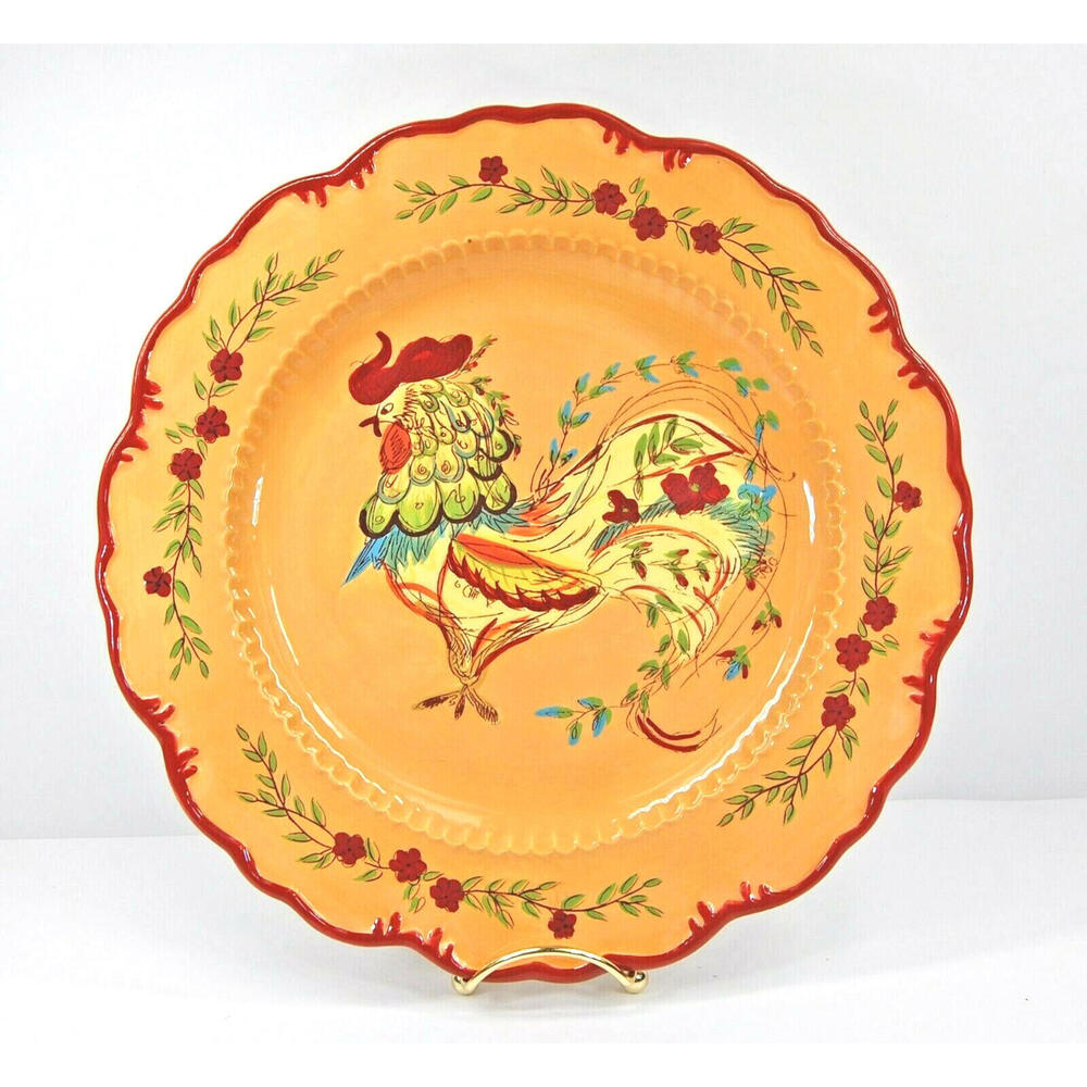 April Cornell Certified International Provence Rooster 11.25" Dinner Plate 2010